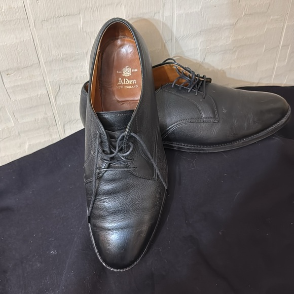 Alden 9271F Black Calfskin Plain Toe Doversize 12 - Picture 2 of 6
